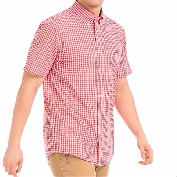 Tommy Hilfiger Button Down Short Sleeve Shirt M - Picture 6 of 6